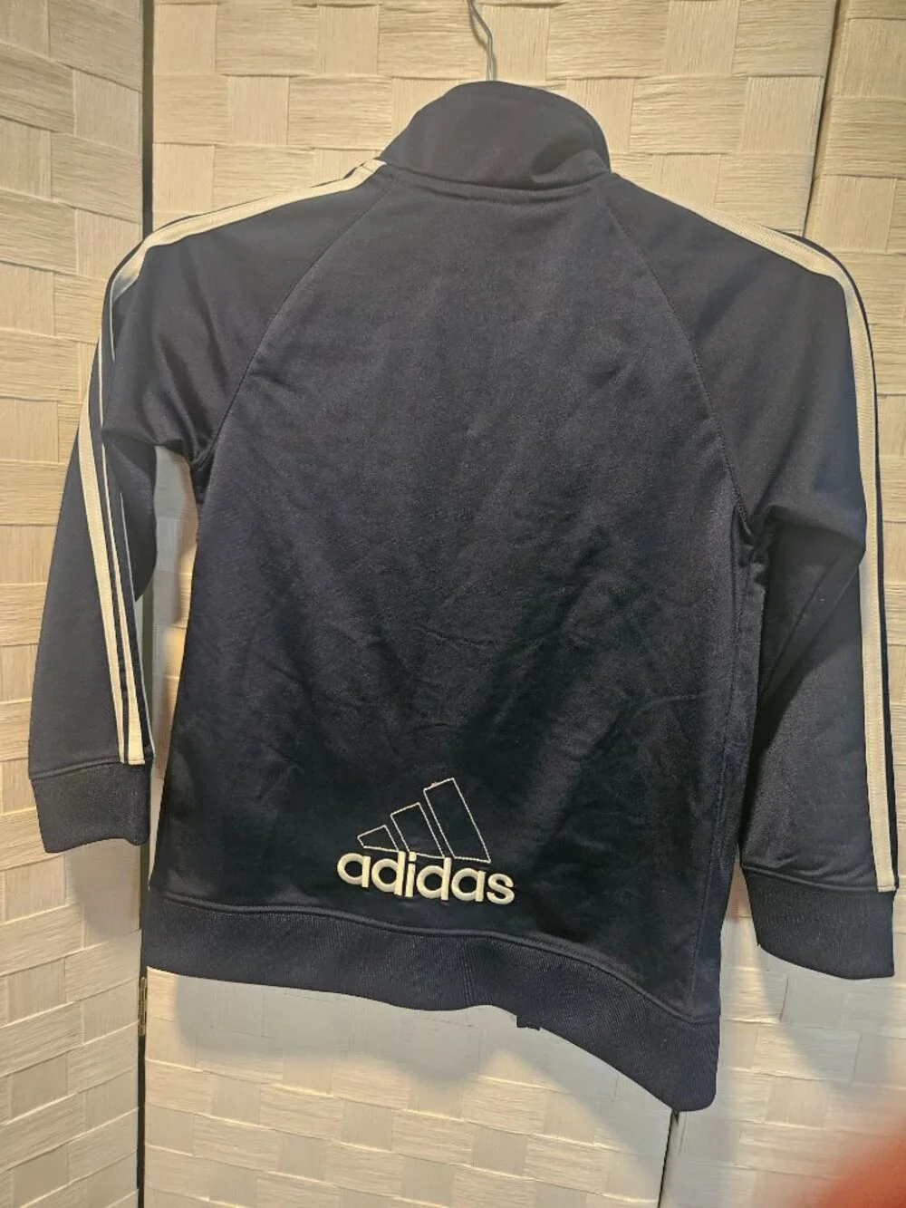 Adidas Youth Boys Classic Tricot Track Jacket Navy Blue Size 7